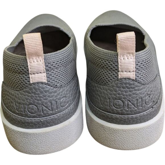 Vionic Sidney Slip On Loafers Gray Knit Size 6.5 Comfort Walking Travel Shoes - Picture 4 of 10
